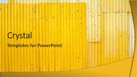  Presentation with yellow - Cool new theme with texture background of yellow corrugated backdrop and a gold colored foreground