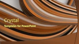  Presentation with abstract wave - Slides having texture-beige-brown-color-strip background and a tawny brown colored foreground