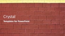  Presentation with brick wall texture - Amazing slide deck having texture brick wall brown and yellow backdrop and a tawny brown colored foreground