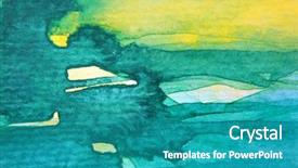  Presentation with watercolor - Audience pleasing presentation consisting of texture canvas - bright watercolor series 6 backdrop and a teal colored foreground
