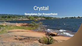  Presentation with coastal - Amazing PPT layouts having texture coastal rocks backdrop and a  colored foreground
