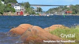  Presentation with coastal - Beautiful theme featuring texture coastal rocks backdrop and a  colored foreground