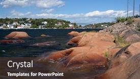  Presentation with coastal - Cool new theme with texture-coastal-rocks backdrop and a tawny brown colored foreground