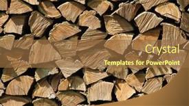  Presentation with wood texture - Slide deck enhanced with texture-formed-by-logs background and a tawny brown colored foreground