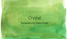  Presentation with watercolor design - Colorful theme enhanced with texture green watercolor background painting backdrop and a seafoam green colored foreground