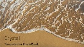  Presentation with wave - Presentation featuring texture-is-soft-beach-sand background and a coral colored foreground