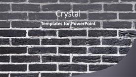  Presentation with brick wall texture - Slide set having texture-of-a-black-brick background and a gray colored foreground