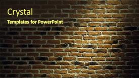  Presentation with brick wall texture - Presentation design with texture-of-a-brick-wall background and a tawny brown colored foreground