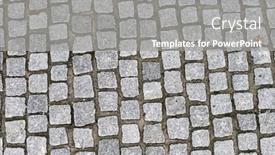  Presentation with pavement - PPT theme with texture-of-a-cobble-granite background and a gray colored foreground