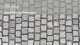  Presentation with pavement - Presentation theme featuring texture-of-a-cobble-granite background and a gray colored foreground