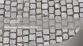  Presentation with pavement - Slide set with texture-of-a-cobble-granite background and a gray colored foreground
