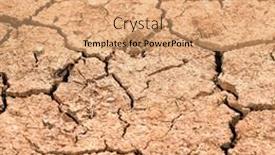  Presentation with soil texture - PPT layouts consisting of texture-of-a-cracked-surface background and a coral colored foreground
