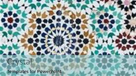  Presentation with tile - Slide deck featuring texture-of-a-mosaic-tile background and a light blue colored foreground