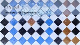  Presentation with tile - PPT theme featuring texture-of-a-mosaic-tile background and a light blue colored foreground