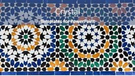  Presentation with tile - PPT theme enhanced with texture-of-a-mosaic-tile background and a ocean colored foreground