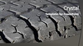  Presentation with tyre - Colorful PPT layouts enhanced with texture of a used tyre backdrop and a dark gray colored foreground