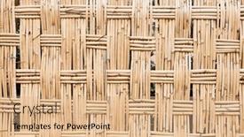  Presentation with wicker - Slides with texture-of-a-wicker-surface background and a coral colored foreground