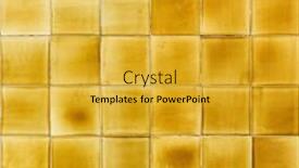  Presentation with yellow wood texture and - Presentation design having texture-of-a-yellow-slab background and a gold colored foreground