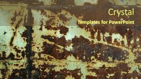  Presentation with wall paint - PPT layouts consisting of texture-of-an-old-rusty background and a tawny brown colored foreground