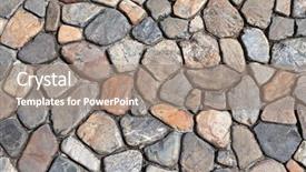  Presentation with paving - Audience pleasing slide set consisting of texture of ancient paving stone backdrop and a coral colored foreground