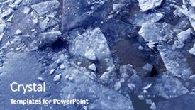  Presentation with ice blue - Theme having texture of blue ice pieces background and a teal colored foreground