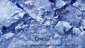  Presentation with abstract blue texture - Colorful PPT layouts enhanced with texture of blue ice pieces backdrop and a light blue colored foreground