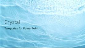  Presentation with abstract blue texture - PPT theme consisting of texture-of-blue-water-surface background and a light blue colored foreground