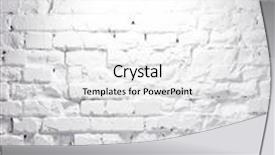  Presentation with brick wall texture - Amazing slide deck having texture of brick whitewashed wall with lamp on top backdrop and a white colored foreground