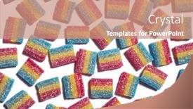  Presentation with shapes - PPT layouts enhanced with texture of candies flag shapes white background background and a coral colored foreground