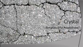  Presentation with asphalt - PPT layouts with texture of cracks on asphalt background and a light gray colored foreground