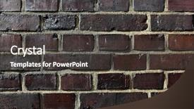  Presentation with dark - PPT theme enhanced with texture of dark old brickwork background and a dark gray colored foreground