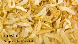  Presentation with traditional chinese medicine - Colorful PPT layouts enhanced with texture of dried sliced solomon backdrop and a yellow colored foreground