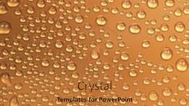  Presentation with golden - Cool new PPT theme with texture-of-drops-on-golden backdrop and a gold colored foreground