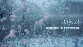  Presentation with frozen - Audience pleasing PPT theme consisting of glaciation - texture of frozen drops backdrop and a ocean colored foreground