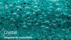  Presentation with clear water - Beautiful slides featuring texture of gel cream oxygen backdrop and a ocean colored foreground