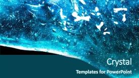  Presentation with mineral - Audience pleasing theme consisting of texture of gel cream oxygen backdrop and a ocean colored foreground