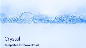  Presentation with clear water - Colorful slide deck enhanced with texture of gel cream oxygen backdrop and a sky blue colored foreground