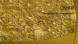  Presentation with cream gold texture paper - PPT theme enhanced with texture of golden foil close background and a gold colored foreground