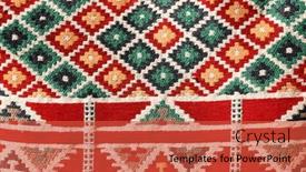  Presentation with wool - Presentation theme with texture-of-iranian-traditional-handmade and a red colored foreground