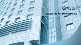  Presentation with property management - Presentation theme having texture of modern downtown management background and a light blue colored foreground