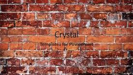  Presentation with old brick wall texture - Audience pleasing slide set consisting of texture of old brick wall backdrop and a red colored foreground