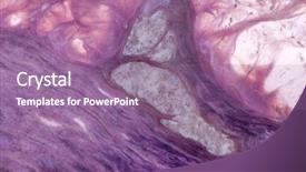  Presentation with quartz mineral - Presentation theme featuring texture of quartz crystals in charoite mineral background and a coral colored foreground