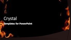  Presentation with flames - PPT theme having texture-of-real-fire-flames background and a black colored foreground