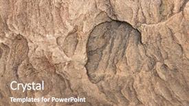  Presentation with sandstone - Presentation theme having texture of red flagstone sandstone background and a  colored foreground