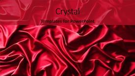  Presentation with satin - Slides featuring texture of red silk satin background and a crimson colored foreground