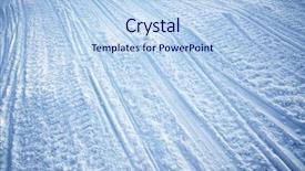  Presentation with tracks - Audience pleasing slides consisting of texture of snowmobile tracks converging backdrop and a light blue colored foreground