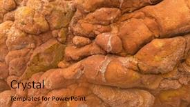  Presentation with coastal - Audience pleasing slide deck consisting of texture-of-the-coastal-cliffs backdrop and a red colored foreground