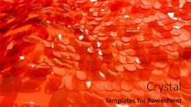  Presentation with fabric - PPT theme having texture-of-the-surface background and a red colored foreground