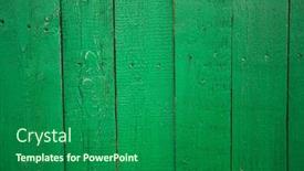  Presentation with wall paint - Slide set consisting of texture of the wooden wall painted with green paint background and a ocean colored foreground