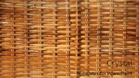  Presentation with cane - Presentation enhanced with texture-of-varnished-wicker-cane background and a gold colored foreground